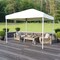 Emma and Oliver Tamar 8'x8' Weather Resistant, UV Coated Pop Up Canopy Tent with Reinforced Corners, Height Adjustable Frame and Carry Bag